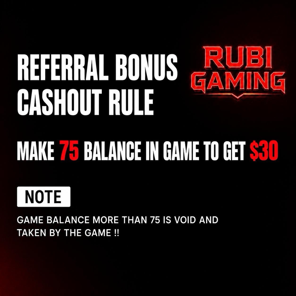 Cashout Rules